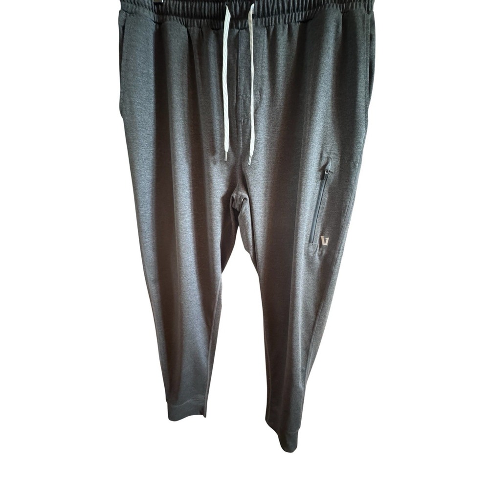 Vuori Men's Large Sunday Performance Charcoal Grey Jogger Elastic Tie Waistband